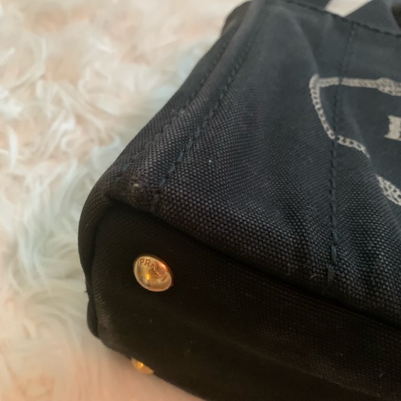 Prada Canapa Black Tote with Strap - Picture 3 of 13
